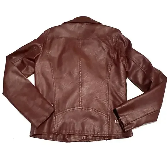Ci Sono Kids Vegan Leather Moto Jacket Girls 10